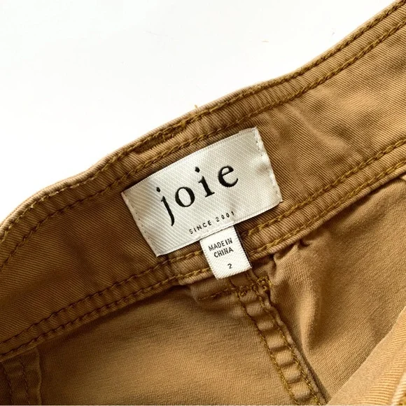 JOIE Woman Mason Cropped Cotton-blend Twill Straight-leg Pants Camel - Picture 4 of 9